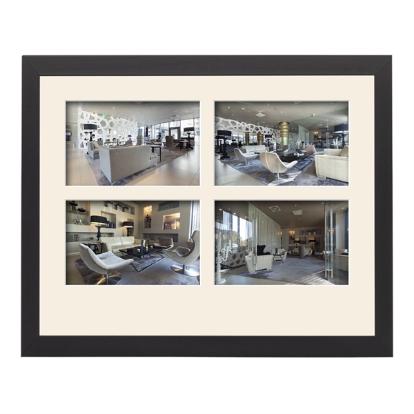 The ebony Dunmore multi-photo frame features four 4"x6" horizontal photos and... from ASI 84592 St Regis Group