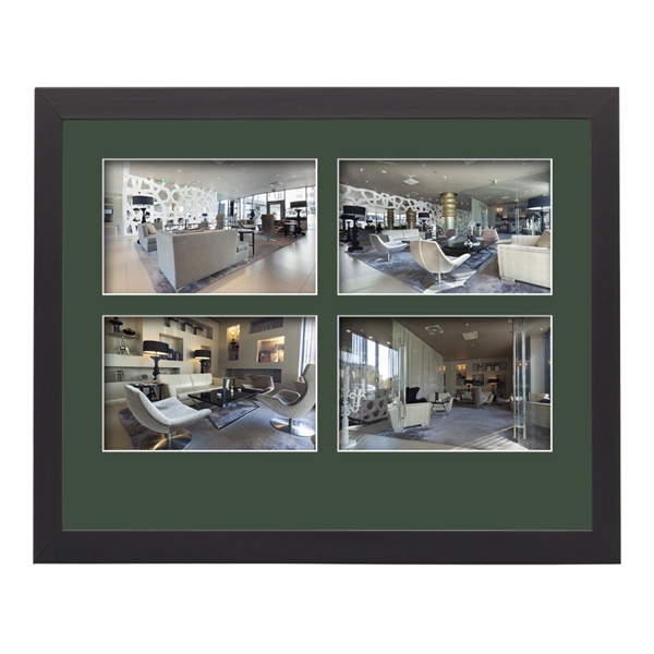 The ebony Dunmore multi-photo frame features four 4"x6" horizontal photos and... from ASI 84592 St Regis Group