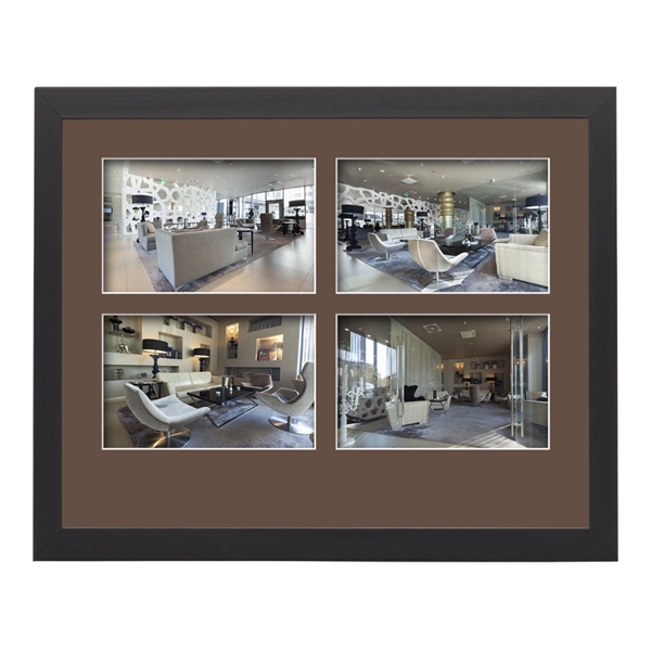 The ebony Dunmore multi-photo frame features four 4"x6" horizontal photos and... from ASI 84592 St Regis Group