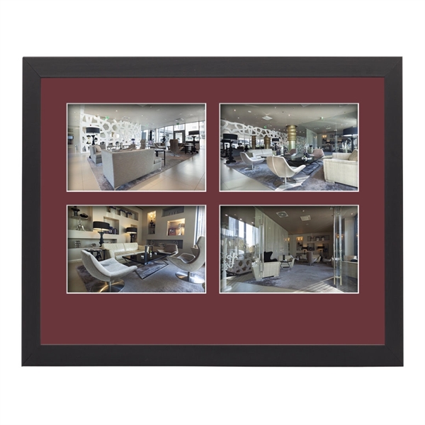 The ebony Dunmore multi-photo frame features four 4"x6" horizontal photos and... from ASI 84592 St Regis Group