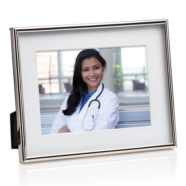 The metallic, slim-line frame of polished chrome edges a deep-set white... from ASI 84592 St Regis Group