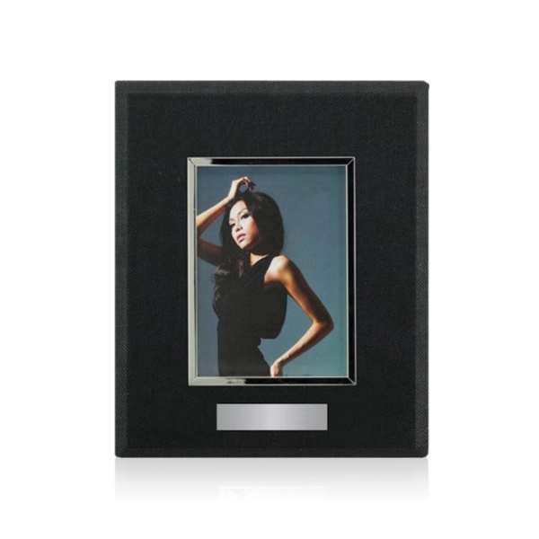 Linen - Black Frame. Wrapped black fabric with silver bezel &... from ASI 84592 St Regis Group