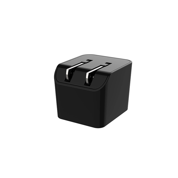 Dual port foldable USB wall plug charger plus 1c imprint plus... from ASI 37218 Athena Promo (tm)