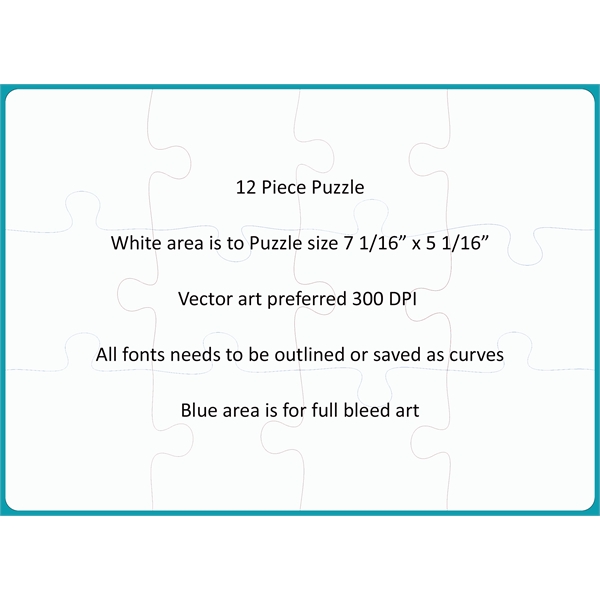 Twelve Piece Sublimated Full Color Jigsaw Puzzle.  Bright and vivid... from ASI 62635 Inno-Vative Solutions Grp LTD