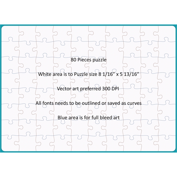 80 Piece Sublimated Full Color Jigsaw Puzzle. Bright and vivid full... from ASI 62635 Inno-Vative Solutions Grp LTD