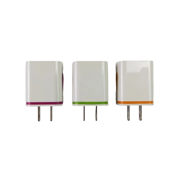 Dual port USB wall plug charger plus free laser engraving on... from ASI 37218 Athena Promo (tm)