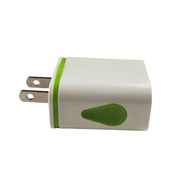 Dual port USB wall plug charger plus free laser engraving on... from ASI 37218 Athena Promo (tm)