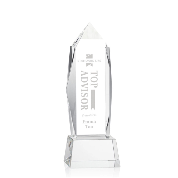 Lustrous optical crystal award with beautifully, beveled peaks and a Clear... from ASI 84592 St Regis Group / St Regis