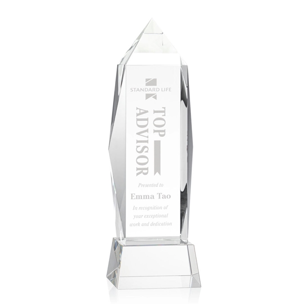 Lustrous optical crystal award with beautifully, beveled peaks and a Clear... from ASI 84592 St Regis Group / St Regis