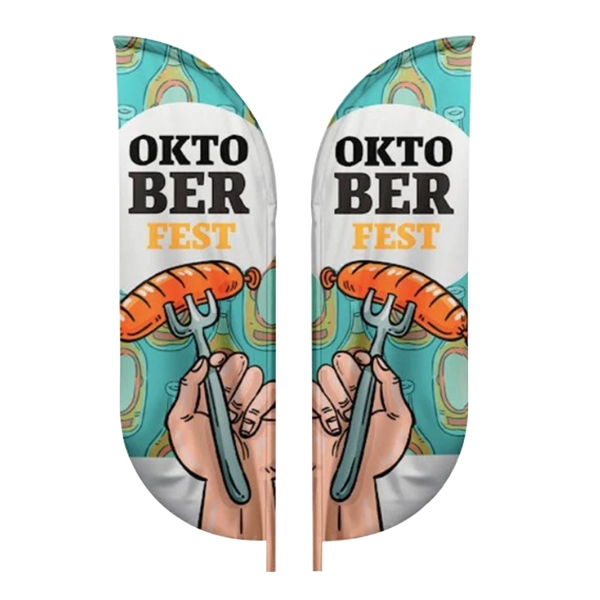 12' blade flag with double-sided graphics and ground spike.... from ASI 88060 Snugz/USA Inc / SnugZ USA®