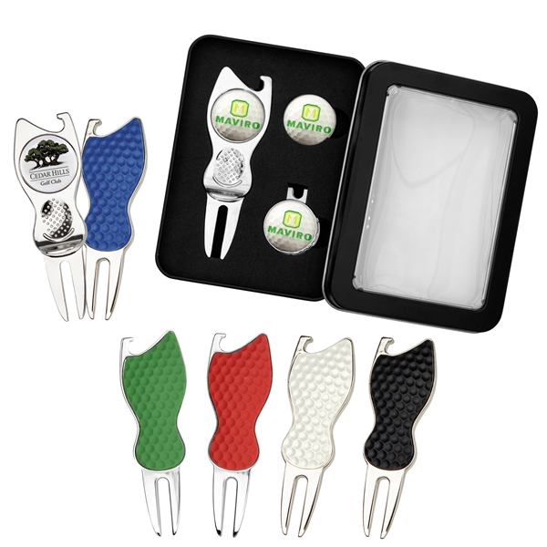 Contour gift set with divot tool hat clip and two ball... from ASI 52263 EMT / EMT EASY