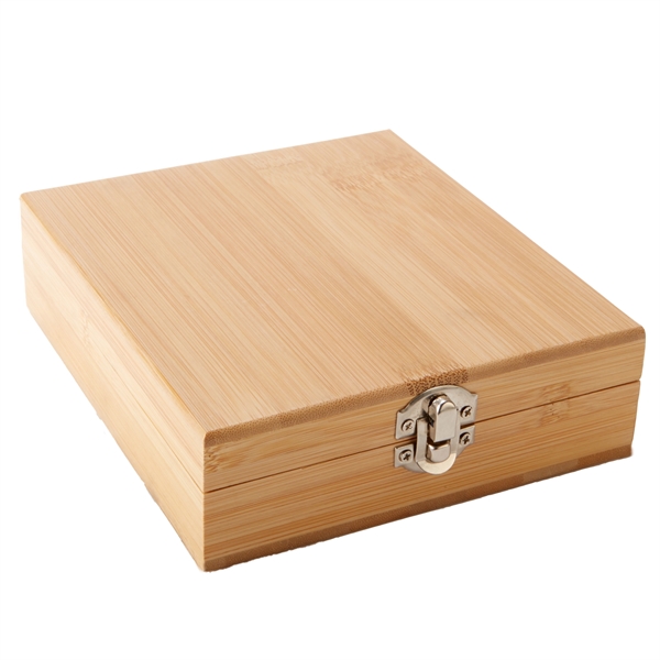 4-piece bamboo wine tool set with a wine opener, wine stopper,... from ASI 52840 Evans Manufacturing