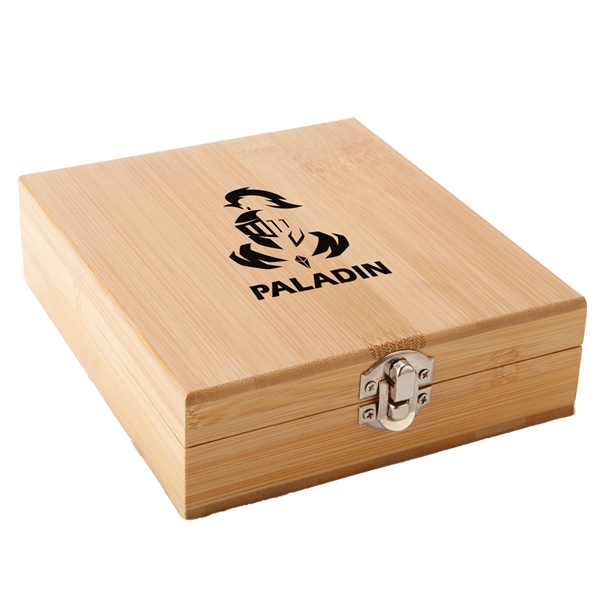 4-piece bamboo wine tool set with a wine opener, wine stopper,... from ASI 52840 Evans Manufacturing