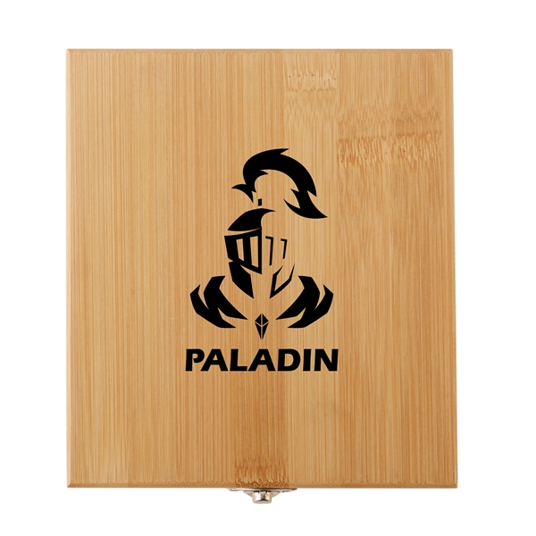 4-piece bamboo wine tool set with a wine opener, wine stopper,... from ASI 52840 Evans Manufacturing