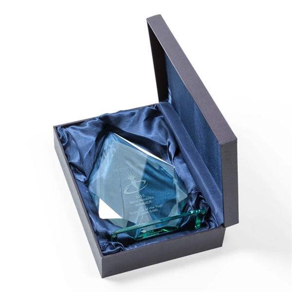Diamond shape jade color award on a base.... from ASI 84592 St Regis Group / St Regis