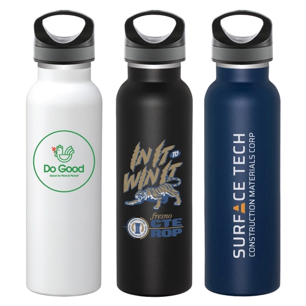 20 oz. double wall vacuum insulated stainless steel water bottle with... from ASI 57655 STOPNGO Line