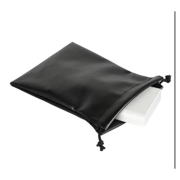 PU Leather drawstring pouch plus free 1 color silkscreen imprint on... from ASI 37218 Athena Promo (tm)