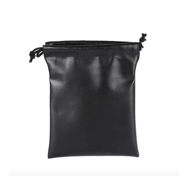 PU Leather drawstring pouch plus free 1 color silkscreen imprint on... from ASI 37218 Athena Promo (tm)
