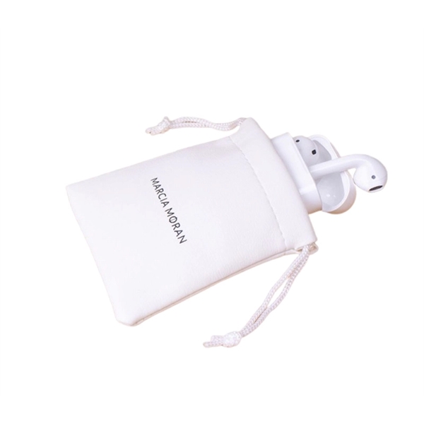 PU Leather drawstring pouch plus free 1 color silkscreen imprint on... from ASI 37218 Athena Promo (tm)