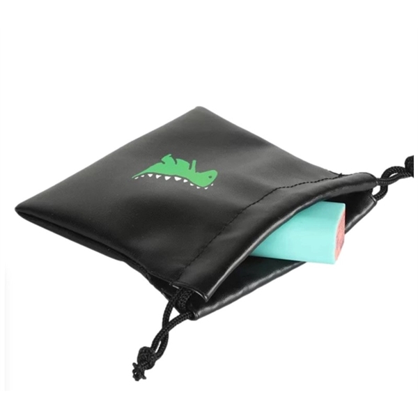 PU Leather drawstring pouch plus free 1 color silkscreen imprint on... from ASI 37218 Athena Promo (tm)