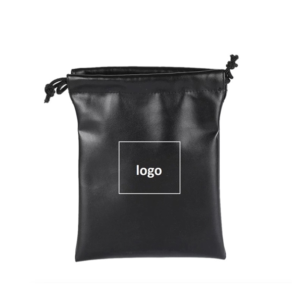 PU Leather drawstring pouch plus free 1 color silkscreen imprint on... from ASI 37218 Athena Promo (tm)