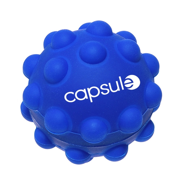 2.5" x 2.5" x 2.5" Push Pop silicone fidget ball with... from ASI 63549 Jornik Manufacturing Corp