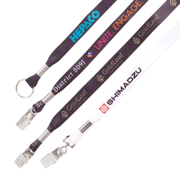 Custom dye sublimated lanyard with two-sided full-color printing.... from ASI 62088 IDProductsource
