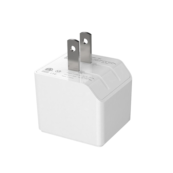 Dual port foldable USB wall plug charger PD 18W + QC3.0... from ASI 37218 Athena Promo (tm)