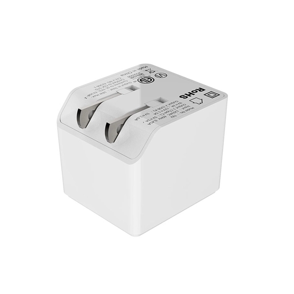 Dual port foldable USB wall plug charger PD 18W + QC3.0... from ASI 37218 Athena Promo (tm)