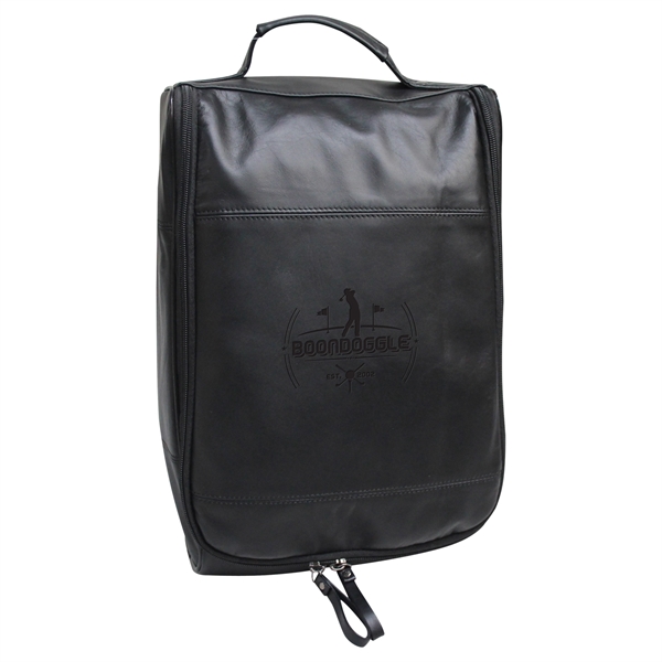 This golf shoe bag is made of Napa leather with velvet... from ASI 79384 Preferred Nation Inc