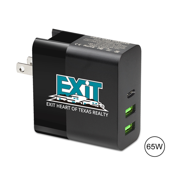 The Haas 65W GaN Wall Charger has USB-C Power Delivery port... from ASI 90154 Sunjoy Group Inc