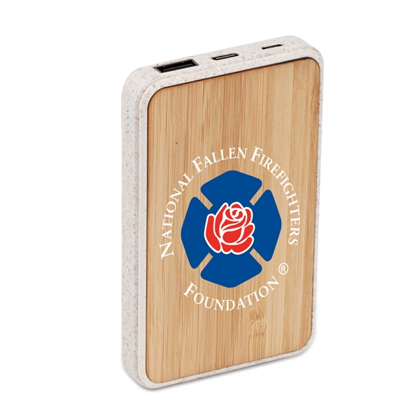 Kern Eco-Friendly 5000mAh Power Bank is engineered with bamboo and wheat... from ASI 90154 Sunjoy Group Inc