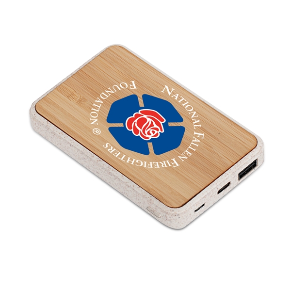 Kern Eco-Friendly 5000mAh Power Bank is engineered with bamboo and wheat... from ASI 90154 Sunjoy Group Inc
