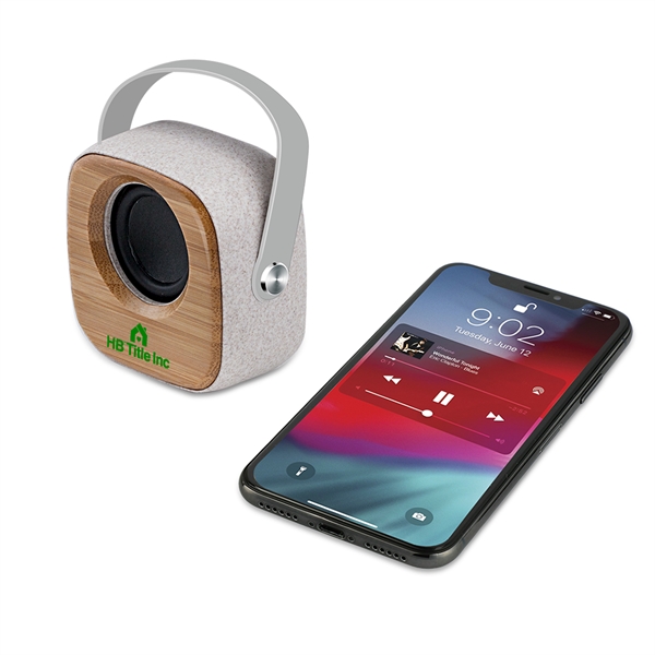 Eco-Friendly Wheat Straw + Bamboo Bluetooth Speaker with Carry handle... from ASI 90154 Sunjoy Group Inc
