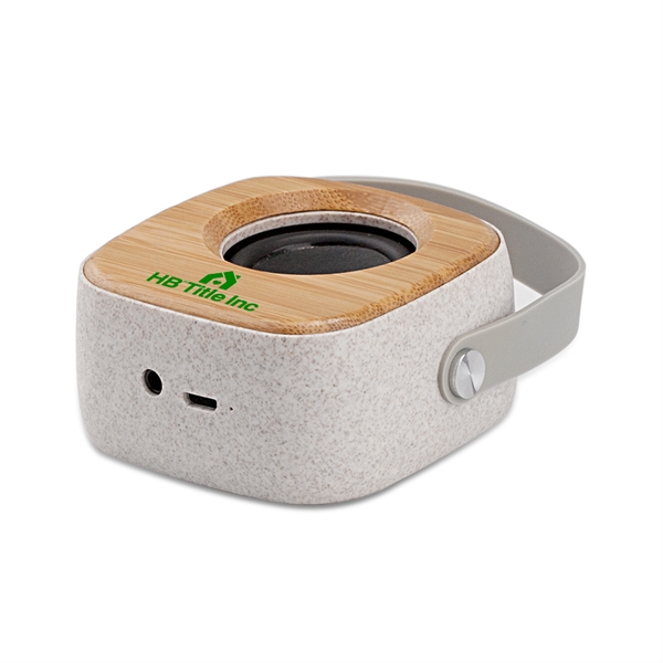 Eco-Friendly Wheat Straw + Bamboo Bluetooth Speaker with Carry handle... from ASI 90154 Sunjoy Group Inc