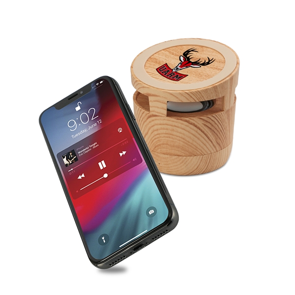 LaBagh Wireless Charger and Speaker dual use with wood eco-friendly design.... from ASI 90154 Sunjoy Group Inc
