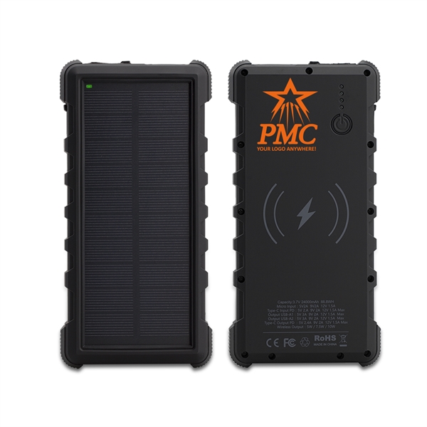 IP67 Waterproof Solar 24000mAh Power Bank is perfect for outdoors. Easily... from ASI 90154 Sunjoy Group Inc