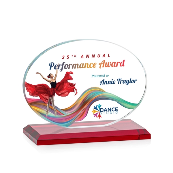 The Austin VividPrint™  Award features a 1/2" thick Starfire oval... from ASI 84592 St Regis Group / St Regis