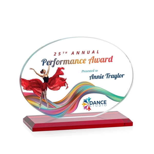 The Austin VividPrint™  Award features a 1/2" thick Starfire oval... from ASI 84592 St Regis Group / St Regis