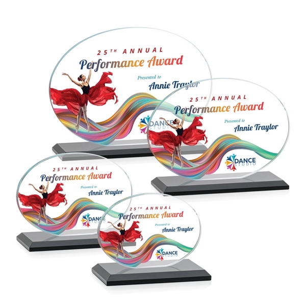 The Austin VividPrint™  Award features a 1/2" thick Starfire oval... from ASI 84592 St Regis Group / St Regis