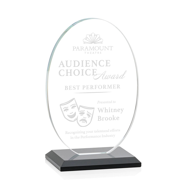 The Austin Award features a 1/2" thick Starfire oval mounted on... from ASI 84592 St Regis Group / St Regis