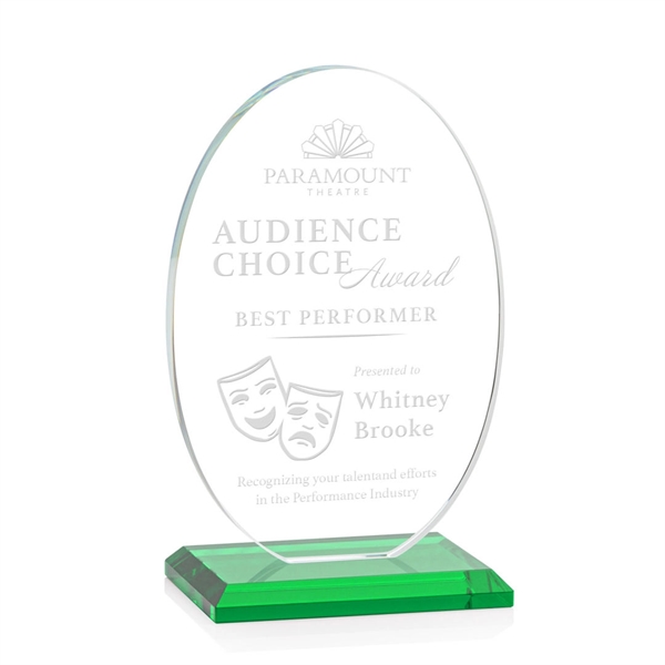 The Austin Award features a 1/2" thick Starfire oval mounted on... from ASI 84592 St Regis Group / St Regis