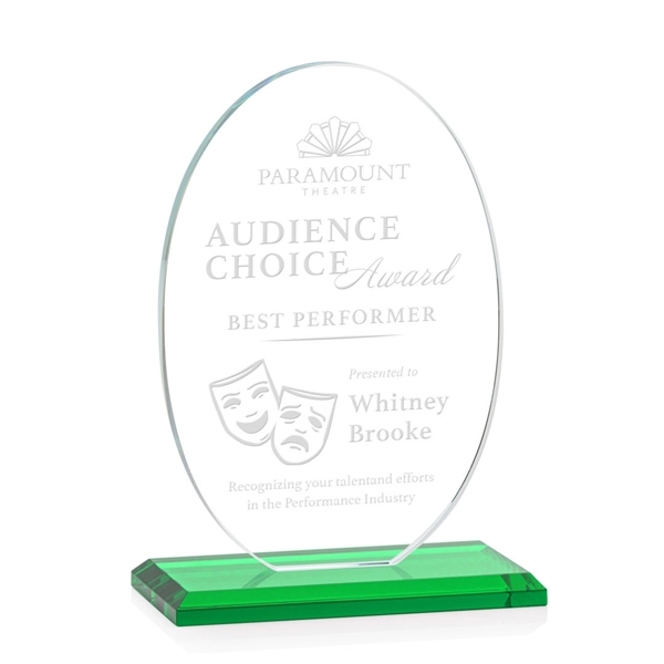 The Austin Award features a 1/2" thick Starfire oval mounted on... from ASI 84592 St Regis Group / St Regis