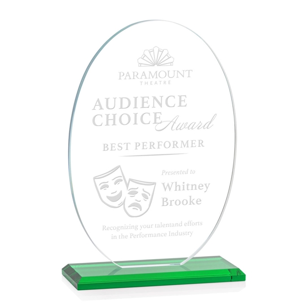 The Austin Award features a 1/2" thick Starfire oval mounted on... from ASI 84592 St Regis Group / St Regis