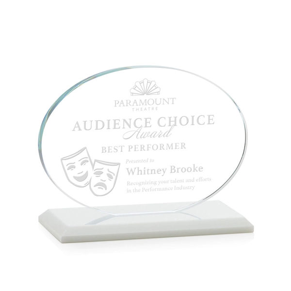 The Austin Award features a 1/2" thick Starfire oval mounted on... from ASI 84592 St Regis Group / St Regis