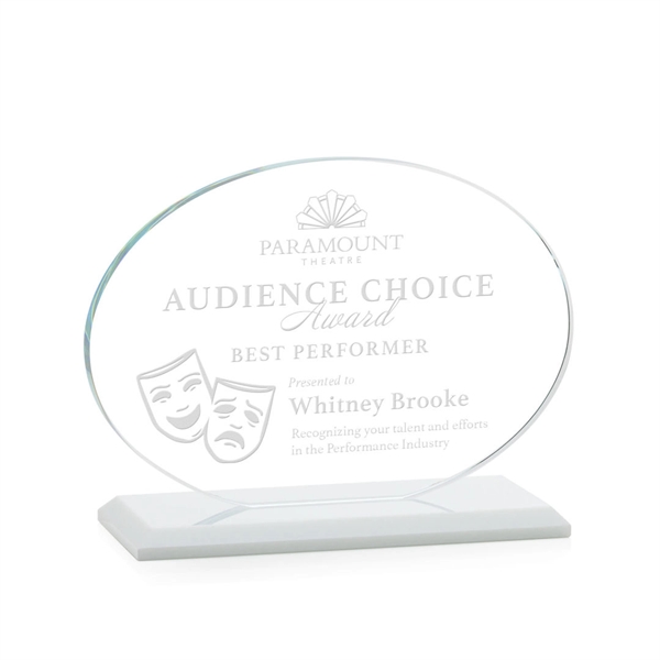 The Austin Award features a 1/2" thick Starfire oval mounted on... from ASI 84592 St Regis Group / St Regis