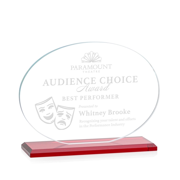 The Austin Award features a 1/2" thick Starfire oval mounted on... from ASI 84592 St Regis Group / St Regis