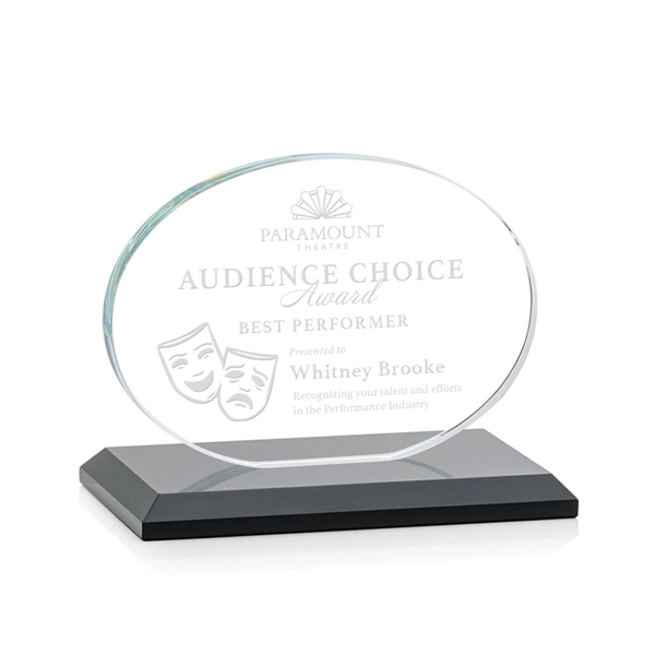 The Austin Award features a 1/2" thick Starfire oval mounted on... from ASI 84592 St Regis Group / St Regis