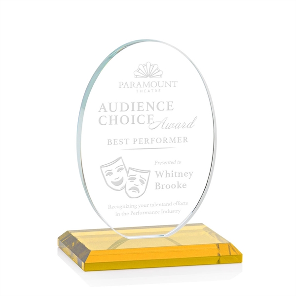 The Austin Award features a 1/2" thick Starfire oval mounted on... from ASI 84592 St Regis Group / St Regis