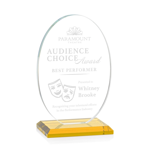 The Austin Award features a 1/2" thick Starfire oval mounted on... from ASI 84592 St Regis Group / St Regis